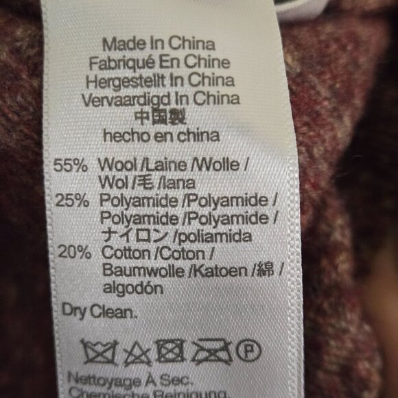 Madewell Mockneck Cropped Sweater Rosehip 2023 Wool Blend Size M - Picture 9 of 11